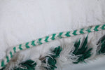 White & Green Moroccan pillow 20.4 INCHES X 20.8 INCHES