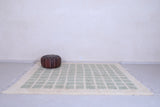 Moroccan shaggy rug - Green squares - Custom area rug