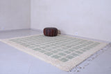 Moroccan shaggy rug - Green squares - Custom area rug