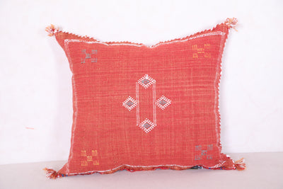 Vintage Moroccan Kilim Pillow 16.9 INCHES X 18.1 INCHES