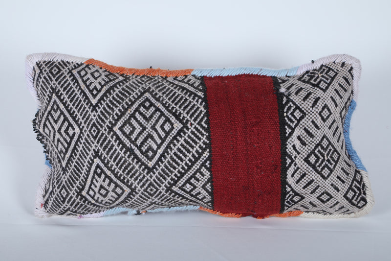 hand knotted Moroccan rug pillow 10.6 INCHES X 19.6 INCHES