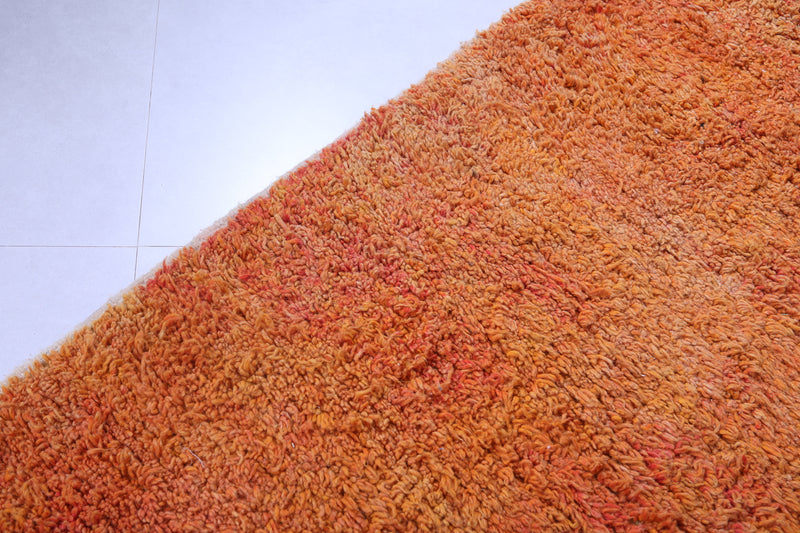 Custom orange handmade rug - Moroccan berber carpet