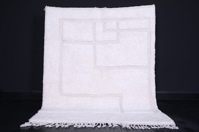 Contemporary Moroccan rug - White Moroccan rug