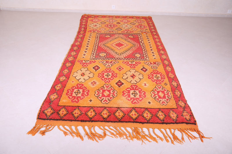 Moroccan rug orange 5.2 X 11.6 Feet