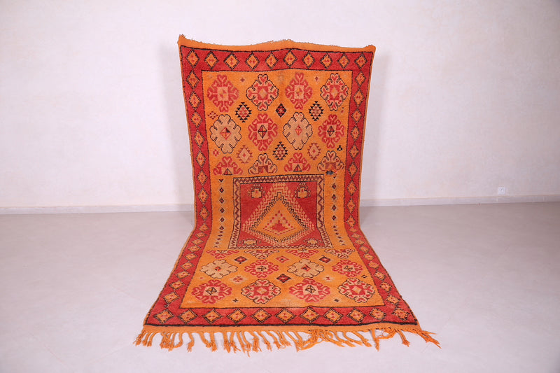 Moroccan rug orange 5.2 X 11.6 Feet