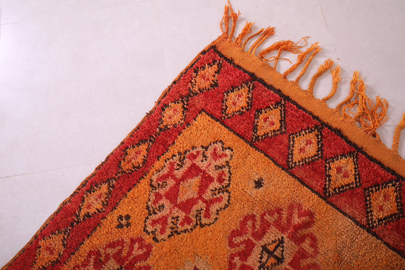 Moroccan rug orange 5.2 X 11.6 Feet