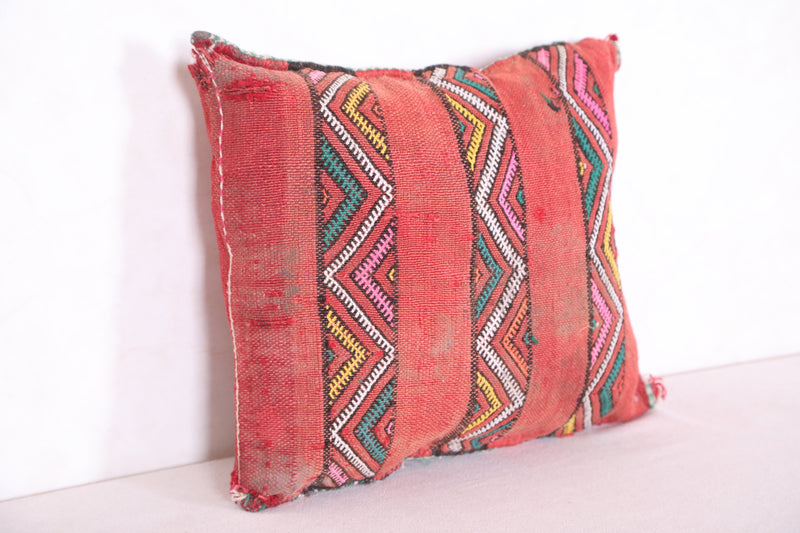 Red Moroccan pillow 14.9 INCHES X 16.5 INCHES