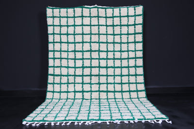 Authentic Green rug - Berber rug - Grid Green rug