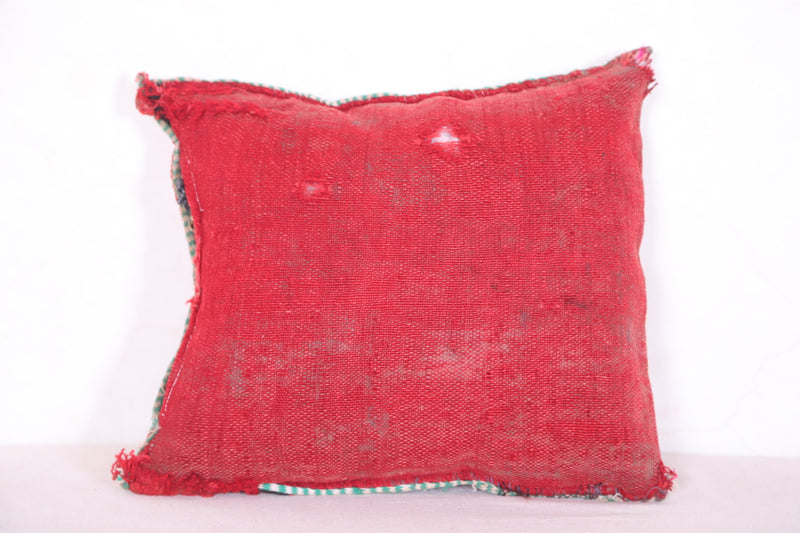 Red Moroccan pillow 14.9 INCHES X 16.5 INCHES