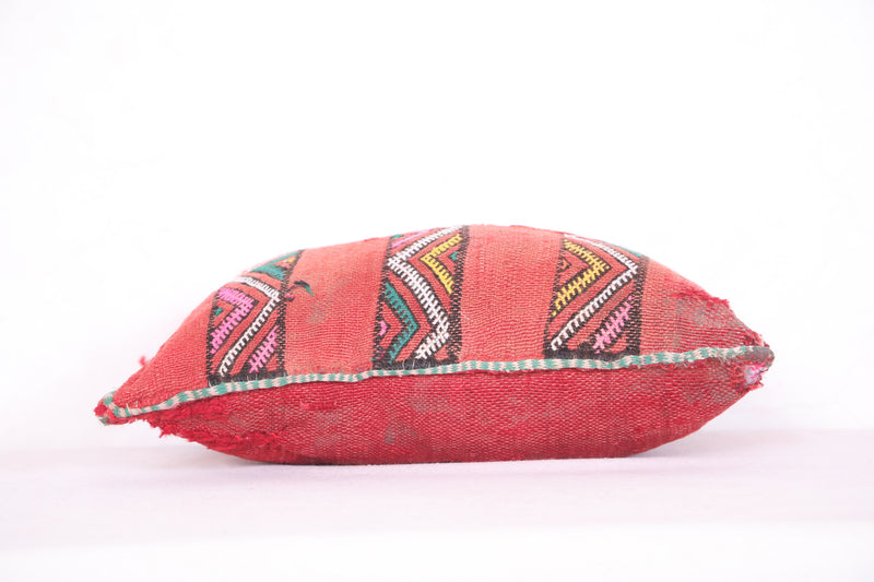 Red Moroccan pillow 14.9 INCHES X 16.5 INCHES