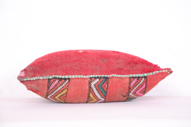 Red Moroccan pillow 14.9 INCHES X 16.5 INCHES