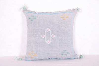 Moroccan pillow gray 18.1 INCHES X 18.5 INCHES