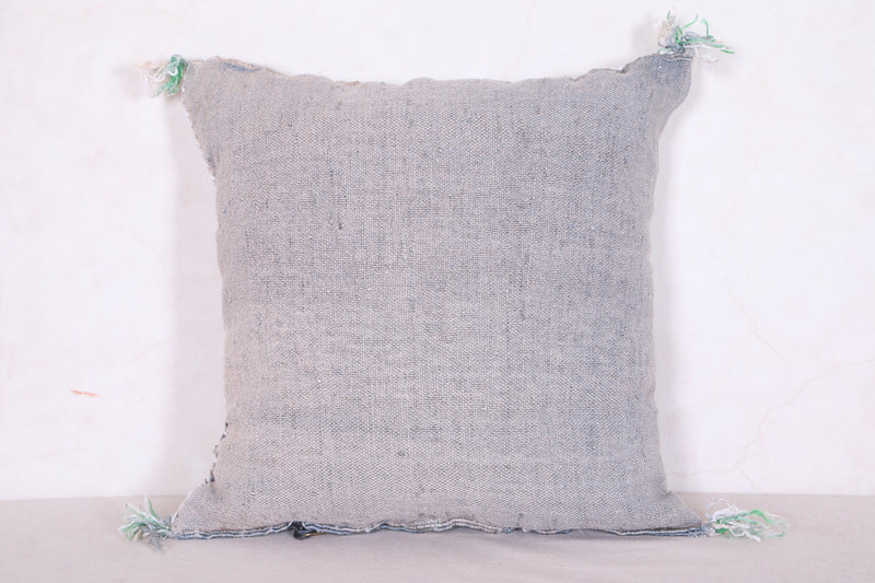 Moroccan pillow gray 18.1 INCHES X 18.5 INCHES