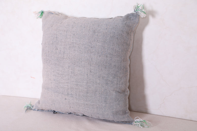 Moroccan pillow gray 18.1 INCHES X 18.5 INCHES