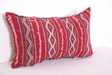 Red Moroccan Kilim Pillow 14.5 INCHES X 23.6 INCHES