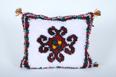 Moroccan pillow shag 12.5 INCHES X 15.3 INCHES