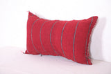 Red Moroccan Kilim Pillow 14.5 INCHES X 23.6 INCHES