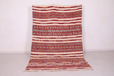 Handwoven Moroccan rug 5.5 FT X 8.9 FT