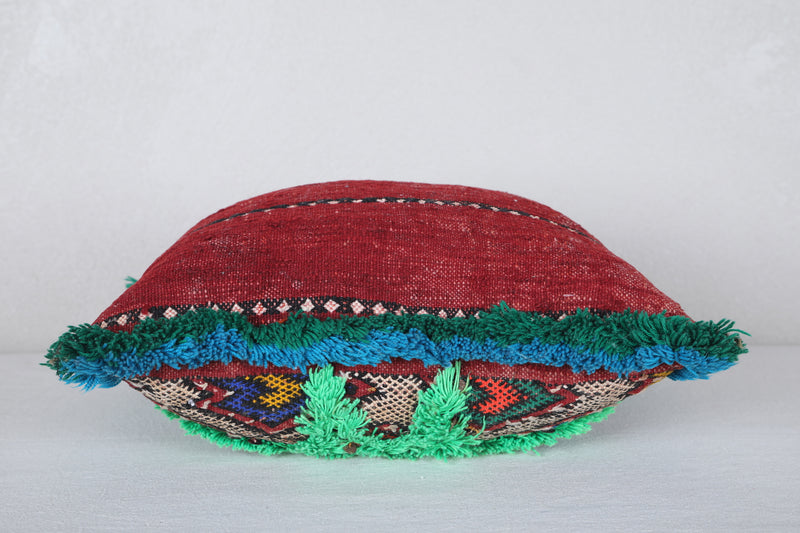 Vintage kilim pillow handmade 13.3 INCHES X 13.3 INCHES