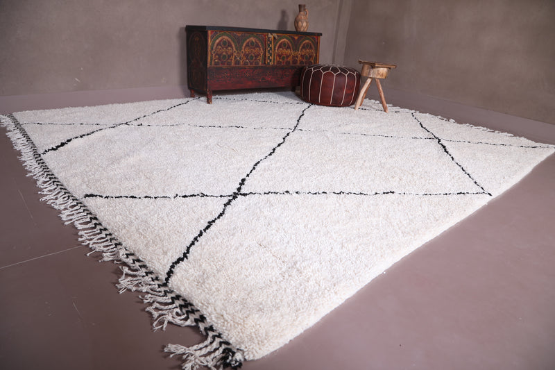 Stunning Beni ourain Moroccan rug - Hand knotted berber carpet - Custom Rug - custom moroccan rugs