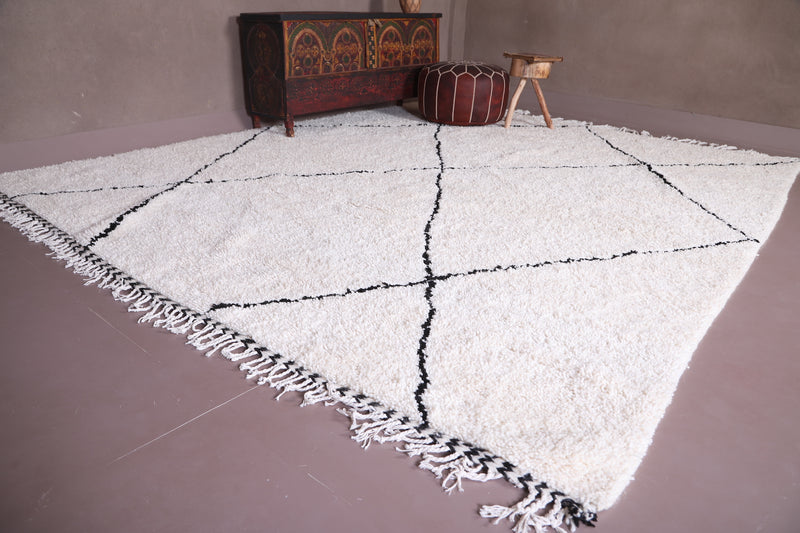 Stunning Beni ourain Moroccan rug - Hand knotted berber carpet - Custom Rug - custom moroccan rugs