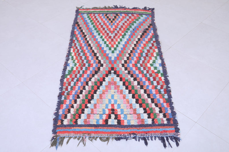 Moroccan Runner Rug – Multicolor Handwoven Design 2.7 x 5.3 ft - Runner moroccan rugs