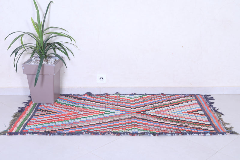 Moroccan Runner Rug – Multicolor Handwoven Design 2.7 x 5.3 ft - Runner moroccan rugs