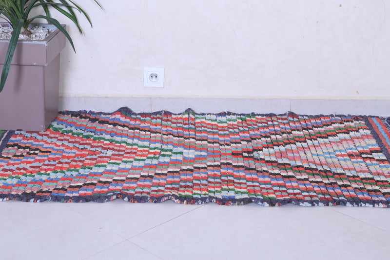 Moroccan Runner Rug – Multicolor Handwoven Design 2.7 x 5.3 ft - Runner moroccan rugs