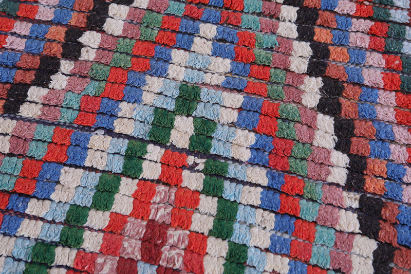 Moroccan Runner Rug – Multicolor Handwoven Design 2.7 x 5.3 ft - Runner moroccan rugs