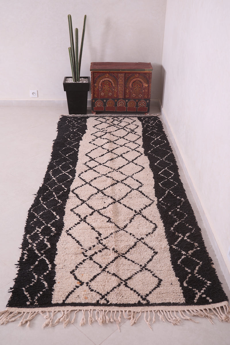 Hallway beni ourain rug 3.5 X 9.3 Feet