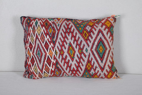 Vintage Moroccan Kilim Pillow 12.5 INCHES X 17.7 INCHES