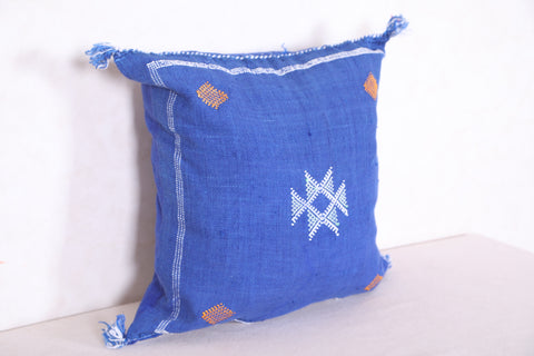 Moroccan pillow blue 18.5 INCHES X 18.5 INCHES