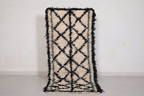 Black and White Nuloom Moroccan Rug 2.5 FT X 5.8 FT