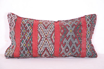 Moroccan striped kilim pillow 14.9 INCHES X 26.3 INCHES