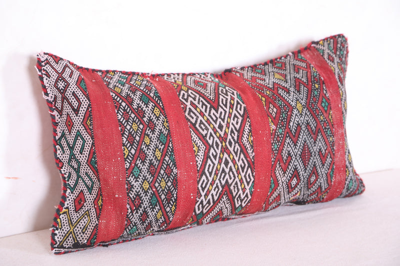 Moroccan striped kilim pillow 14.9 INCHES X 26.3 INCHES