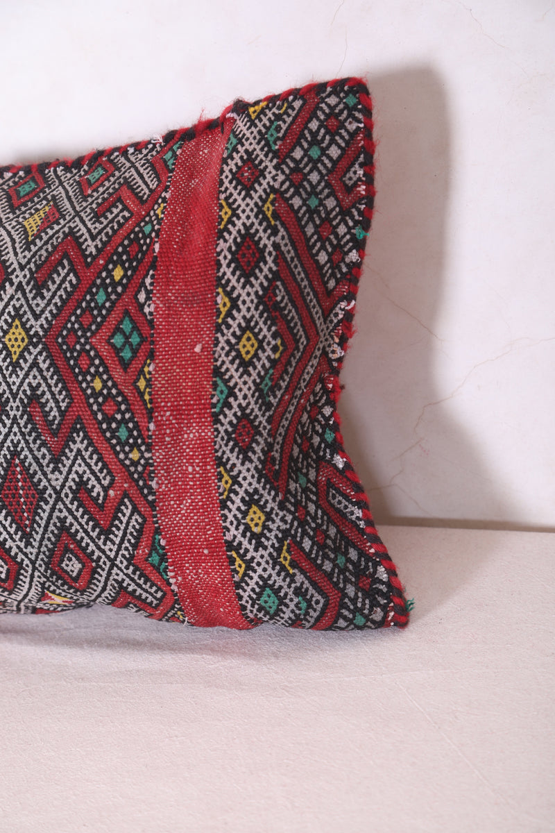 Moroccan striped kilim pillow 14.9 INCHES X 26.3 INCHES