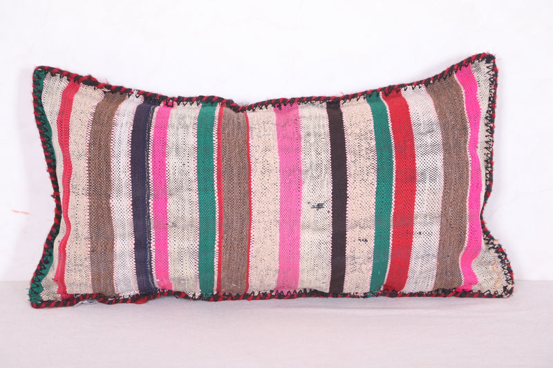 Moroccan striped kilim pillow 14.9 INCHES X 26.3 INCHES