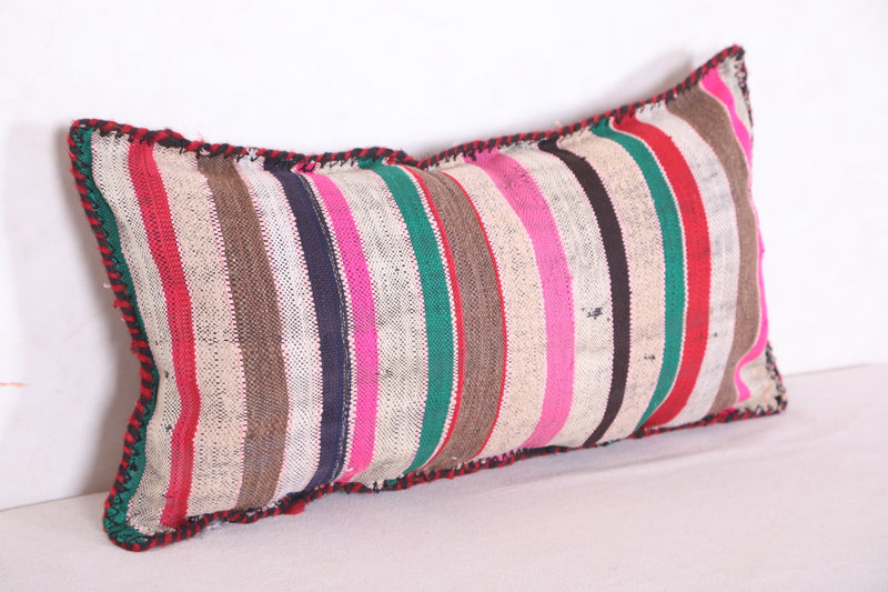 Moroccan striped kilim pillow 14.9 INCHES X 26.3 INCHES