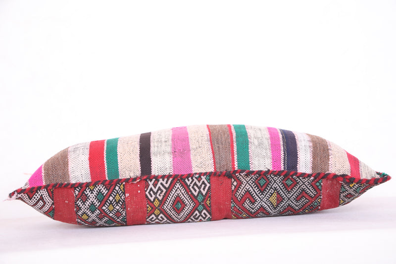 Moroccan striped kilim pillow 14.9 INCHES X 26.3 INCHES