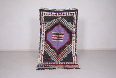 Berber Boucherouite rug 3.8 x 6.9 Feet