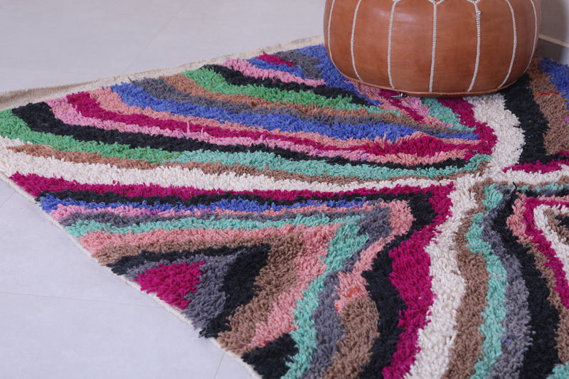 Colourful handmade moroccan berber rug 5.2 FT X 8.5 FT