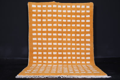 Authentic Moroccan rug - Handmade yellow rug - Wool rug