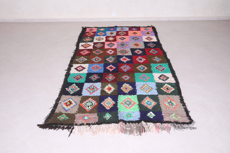 Moroccan Boucherouite Rug 4.7 x 9.8 Feet