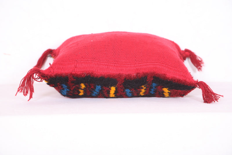 Red Moroccan pillow 17.3 INCHES X 18.5 INCHES