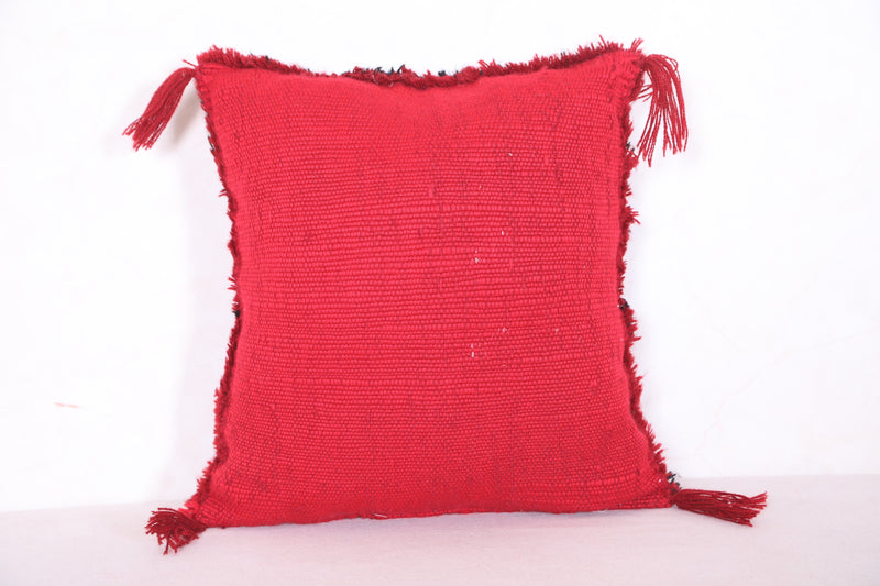 Red Moroccan pillow 17.3 INCHES X 18.5 INCHES