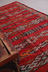 Handwoven Moroccan Kilim 4.4 FT X 10.1 FT