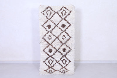 Vintage handmade moroccan berber runner rug 2.6 FT X 5.2 FT