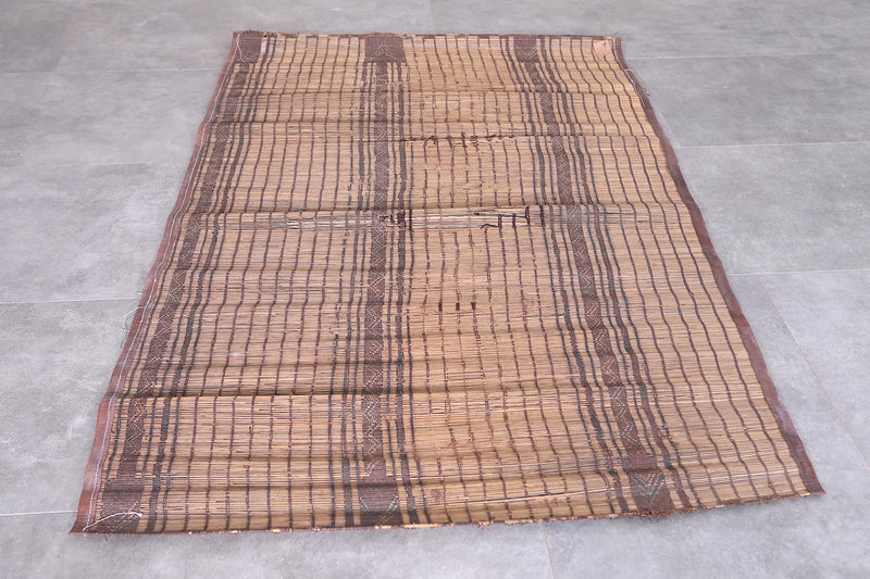 Vintage handmade tuareg rug 4.1 X 6.8 Feet