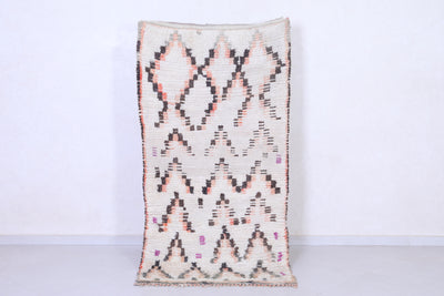 Tribal Vintage Moroccan Rug 3.4 X 6.7 Feet