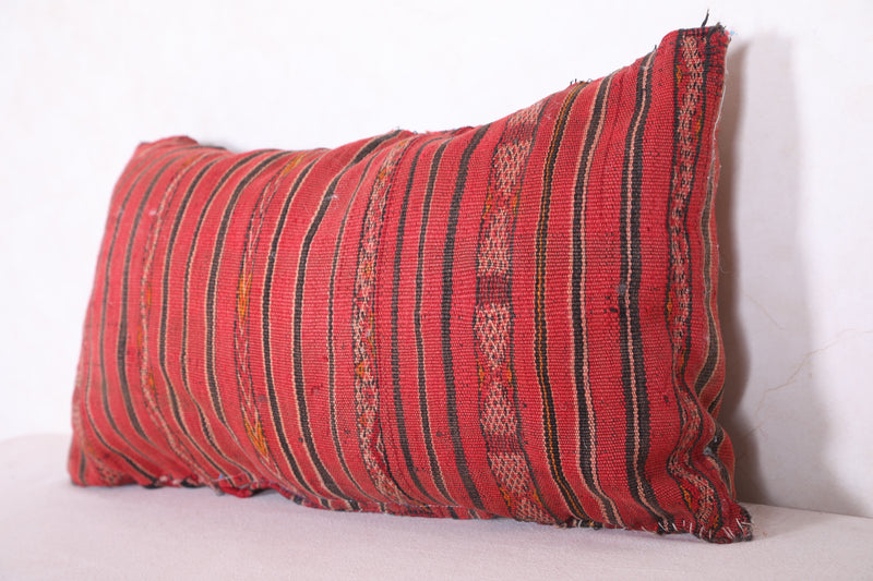 Long red pillow 14.1 INCHES X 26.3 INCHES